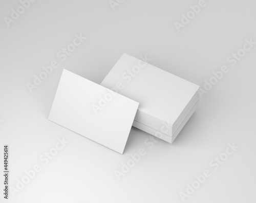 Modern business card mockup template with clipping path. Mock-up design for presentation branding, corporate identity, advertising, personal, stationery, graphic designers presentations. 3d Rendering
