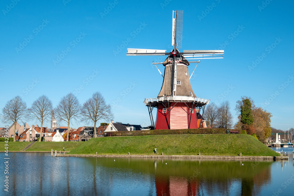 Windmill De Hoop Dokkum, Friesland Province, The Netherlands
