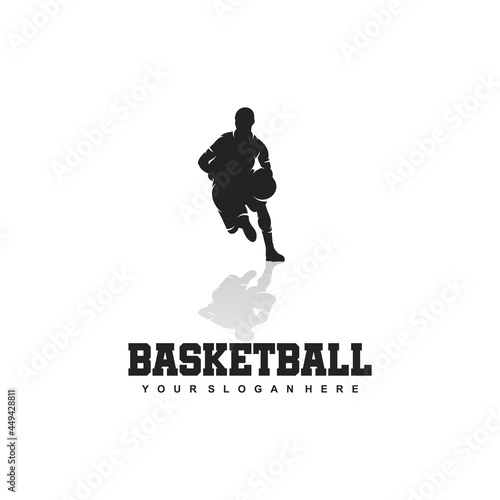 Basketball design concept, illustration silhouette, vector