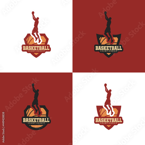 Basketball design concept  illustration silhouette  vector