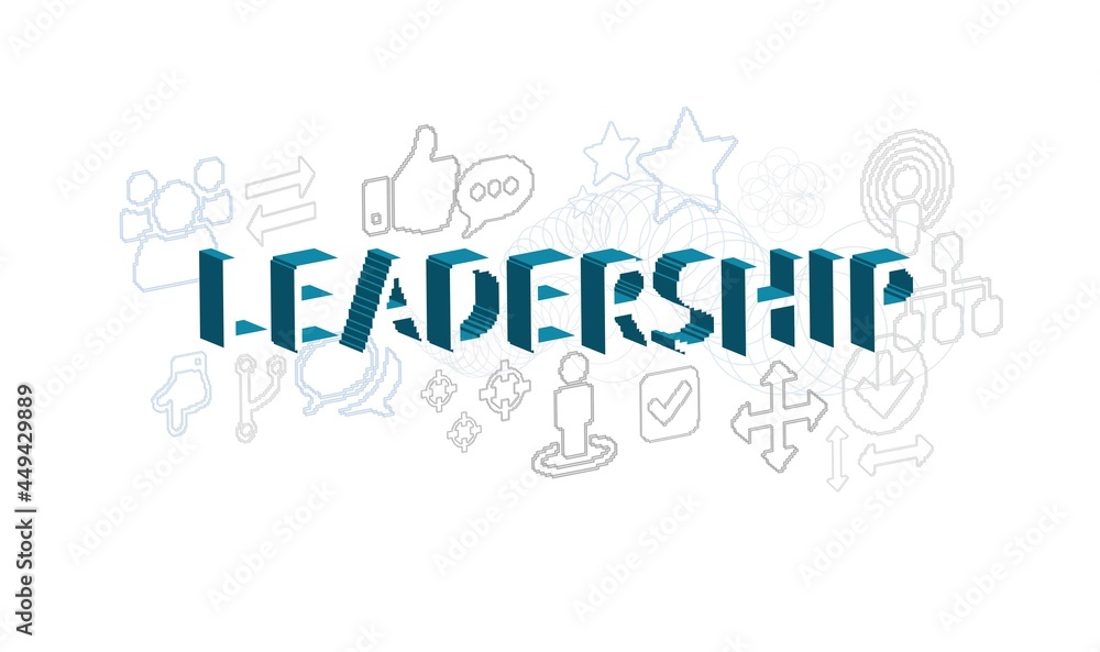 Fototapeta premium leadership vector abstract concept word design symbol cloud