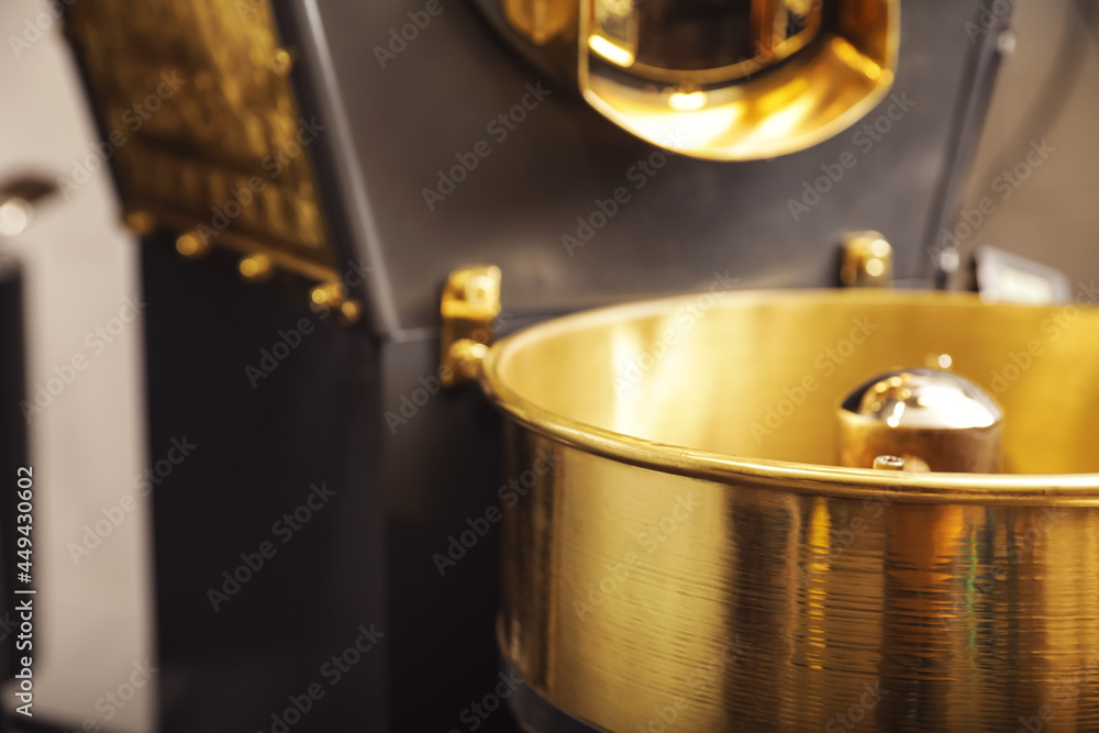 Modern coffee roaster, closeup view Modern coffee roaster, closeup view