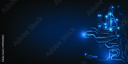 Hi tech digital technology with modern tech frame patterns.Vector illustrations.