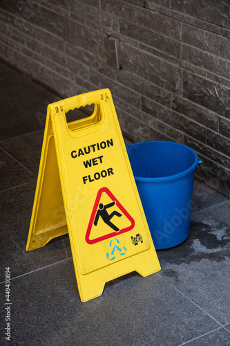 caution wet floor sign