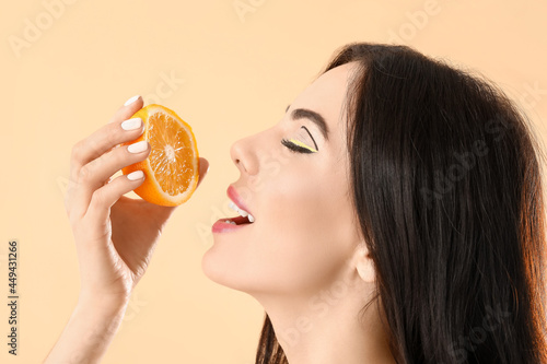 Beautiful young woman with ...