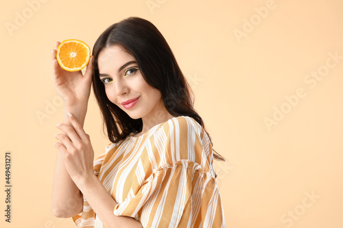 Beautiful young woman with ...