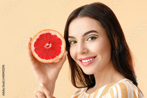 Beautiful young woman with ...