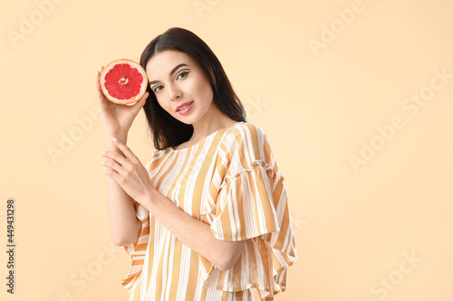Beautiful young woman with ...