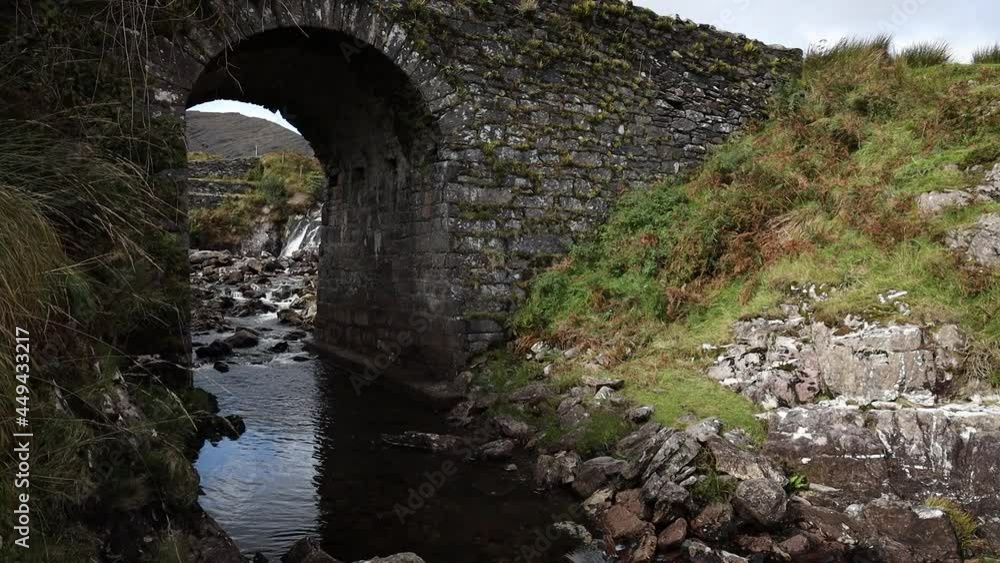Waterfall Through an Old Stone Bridge, Healy Pass, County Cork Waterfall Through an Old Stone Bridge, Healy Pass, County Cork
