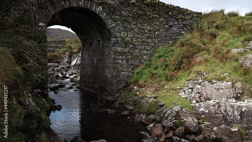 Waterfall Through an Old Stone Bridge, Healy Pass, County Cork