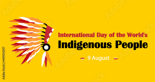 Banner or poster design about International Day of the World's Indigenous People