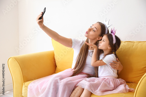 Young woman and her little ...