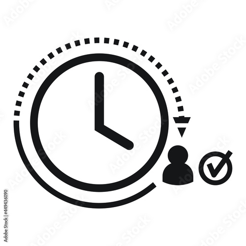 Real time icon vector. Present icon vector.