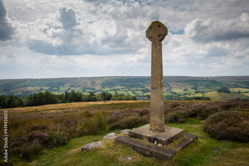 Celtic cross monument in North Yorkshire near rosedale photo
