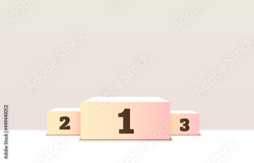 A pedestal or platform for honoring the winners. Vector illustration .