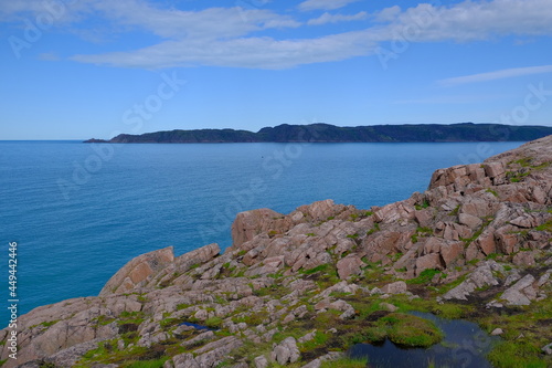 The coast of the Barents Sea near the village of Teriberka, Murmansk region, Russia