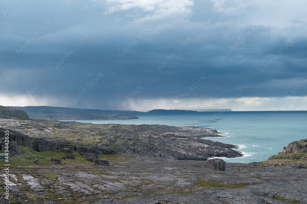 The coast of the Barents Sea near the village of Teriberka, Murmansk region, Russia The coast of the Barents Sea near the village of Teriberka, Murmansk region, Russia