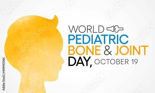 World Pediatric bone and joint day is observed every year on October 19, to spread awareness about the impact of musculoskeletal conditions in children. Vector illustration