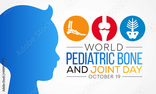 World Pediatric bone and joint day is observed every year on October 19, to spread awareness about the impact of musculoskeletal conditions in children. Vector illustration