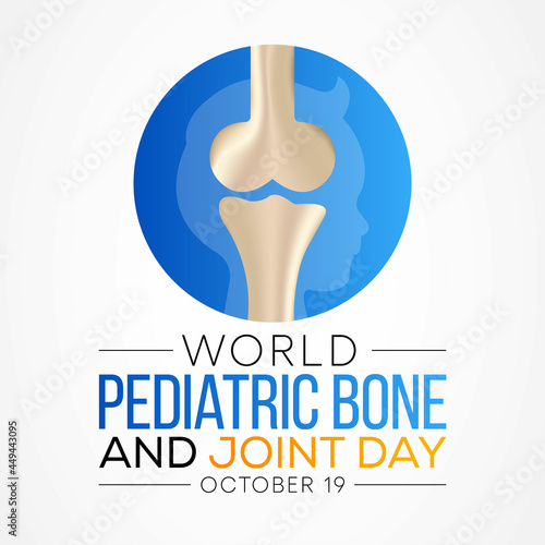 World Pediatric bone and joint day is observed every year on October 19, to spread awareness about the impact of musculoskeletal conditions in children. Vector illustration