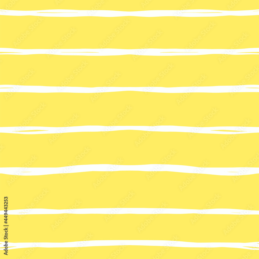 Hand Drawn Stripes Seamless Pattern. Yellow background with white stripes. Decorative seamless pattern with hand drawn shapes. Geometric endless texture for fabric, backdrops, wrapping. Vector. Hand Drawn Stripes Seamless Pattern. Yellow background with white stripes. Decorative seamless pattern with hand drawn shapes. Geometric endless texture for fabric, backdrops, wrapping. Vector.