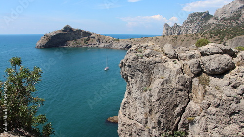 view of the cape on black sea in crimea 2021