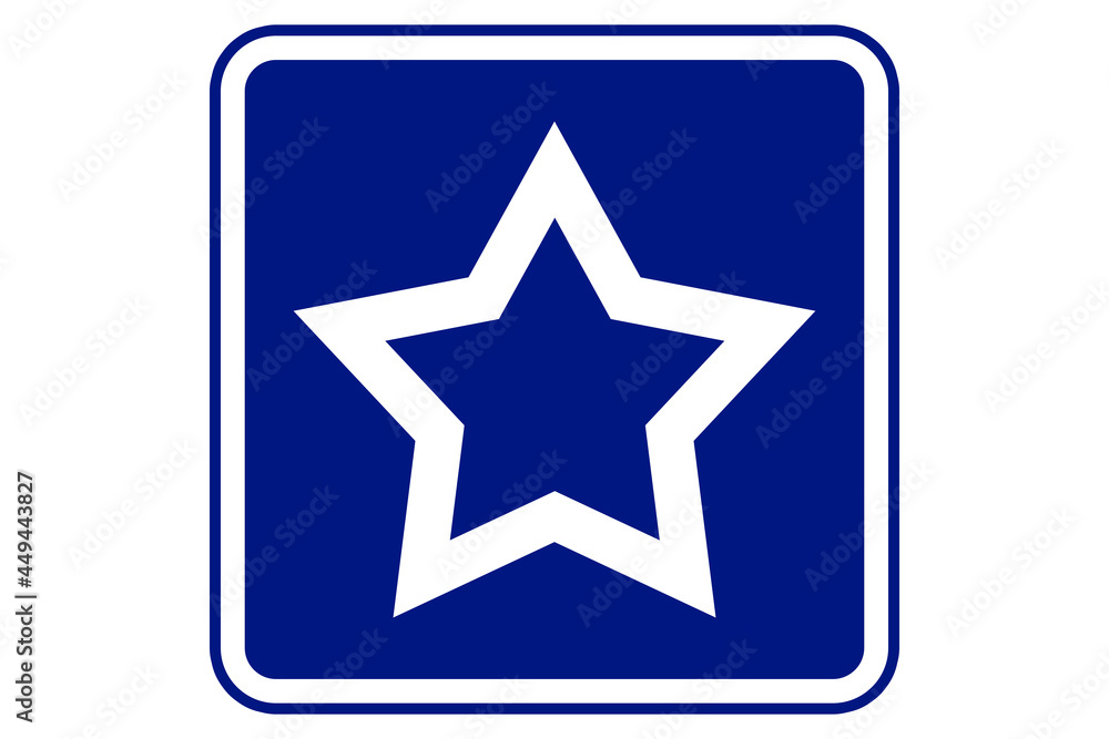 Illustration of a star on blue background. Illustration of a star on blue background.