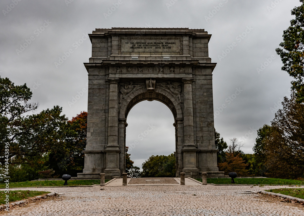 The National Memorial Arch at Valley Forge National Historical Park, Pennsylvania, USA