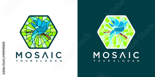 creative mosaic logo design reference