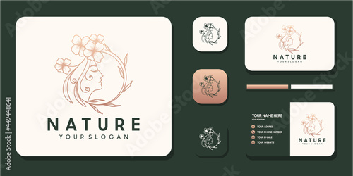 Beauty women logo design for skin care, salons and hairdo