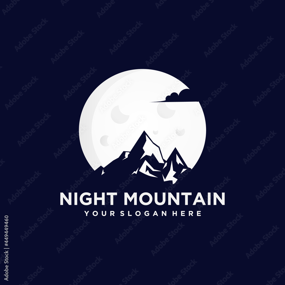 night mountain logo inspiration