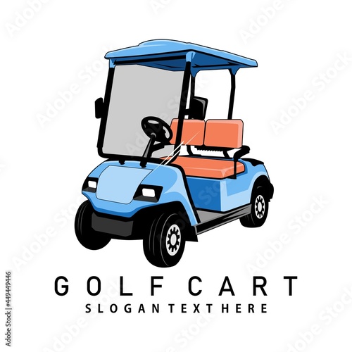 golf cart logo vector illustration 