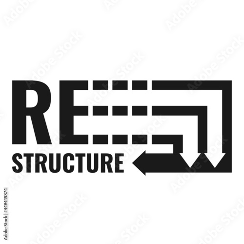restructure , visualized concept of restructuring flow photo