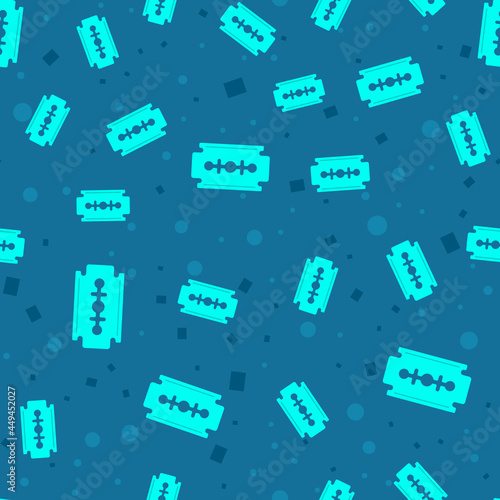 Razor blade seamless pattern. Back to School concept. Background with barber signs. Vector illustration science texture.