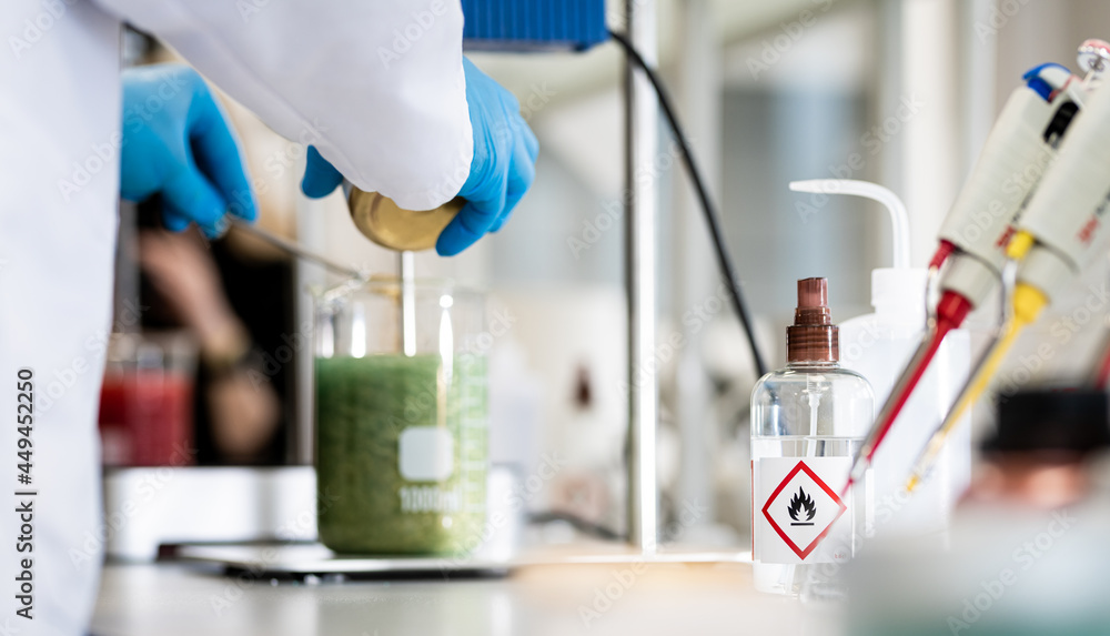 laboratory - harmful fluid - protection