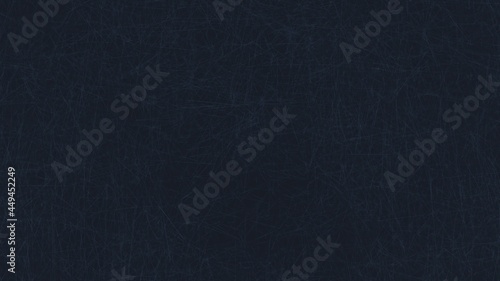 Old dark scratched board background. Random 3d render of white scratches and scuffs on chalkboard. Ancient scrubbed surface with dirty textures. Abstract web wall