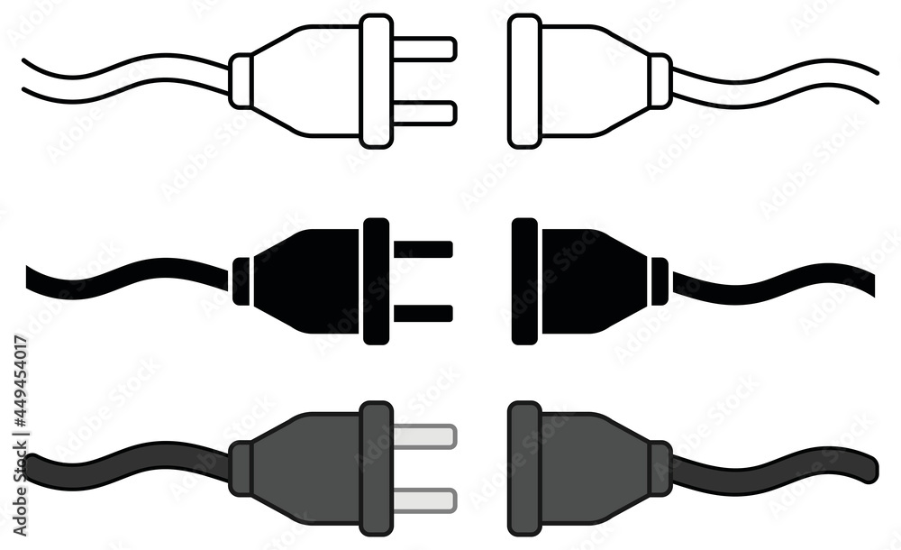 Electrical Plug and Receptacle Clipart Set Electrical Plug and Receptacle Clipart Set