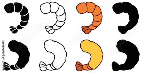 Shrimp and Tempura Clipart Set
