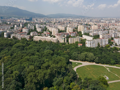 Aerial view of South Park in city of Sofia  Bulgaria