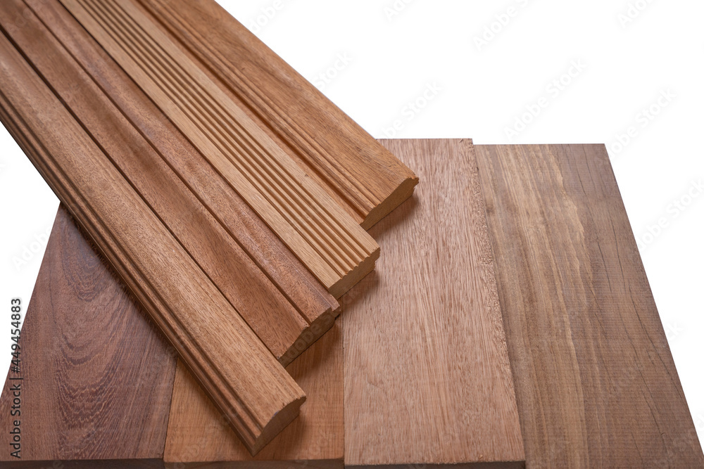 Fine wood for construction. Different types of wood Stock Photo | Adobe