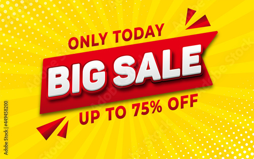 Big sale promotion with discount banner