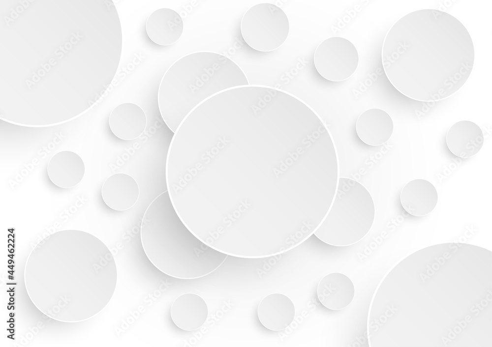 White frame paper cut circle and 3d square card drop shadow abstract background.Vector business presentation office online. White frame paper cut circle and 3d square card drop shadow abstract background.Vector business presentation office online.