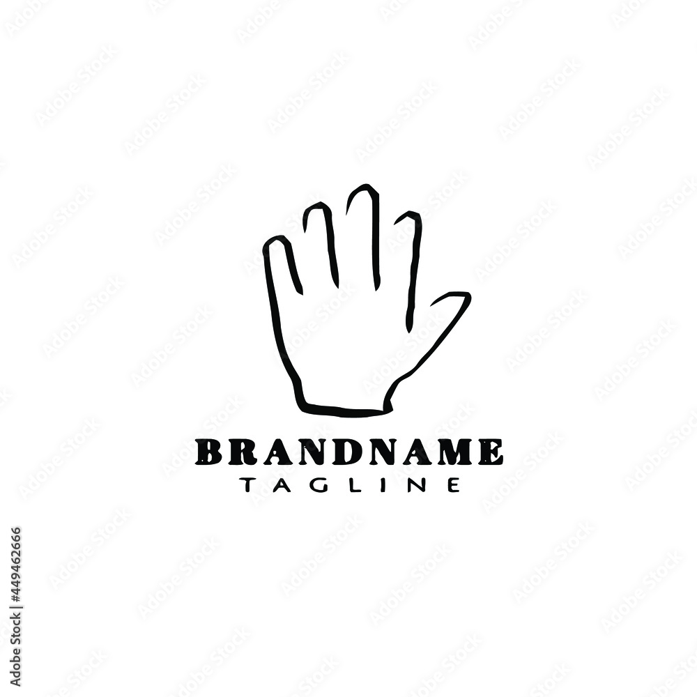 hand human design logo template icon vector hand human design logo template icon vector