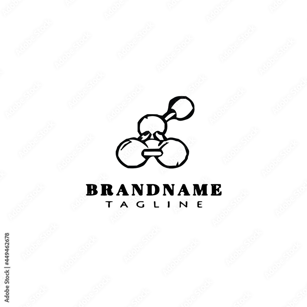 dynamic atom molecule science logo black cartoon design template vector illustration dynamic atom molecule science logo black cartoon design template vector illustration