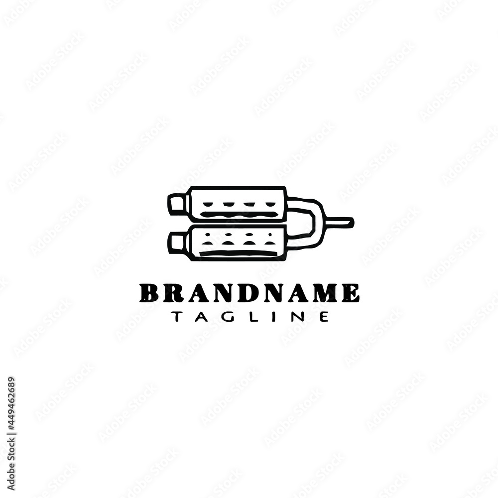 muffler logo icon cartoon design template vector muffler logo icon cartoon design template vector