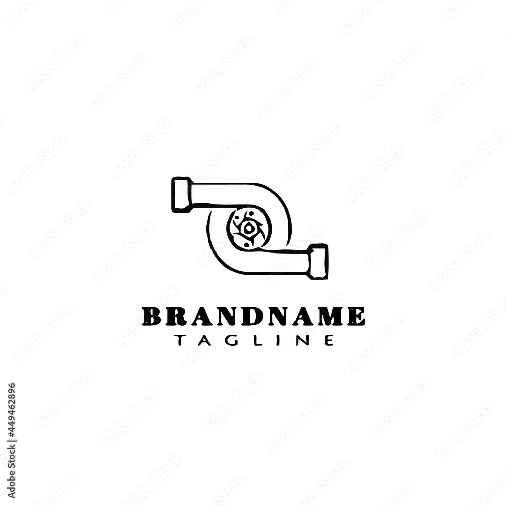 turbo charger logo icon design template vector illustration