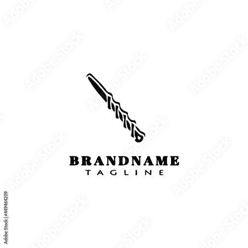 auger cartoon logo design icon template vector illustration
