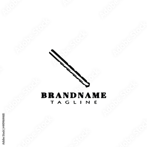 auger cartoon logo cute icon template vector illustration