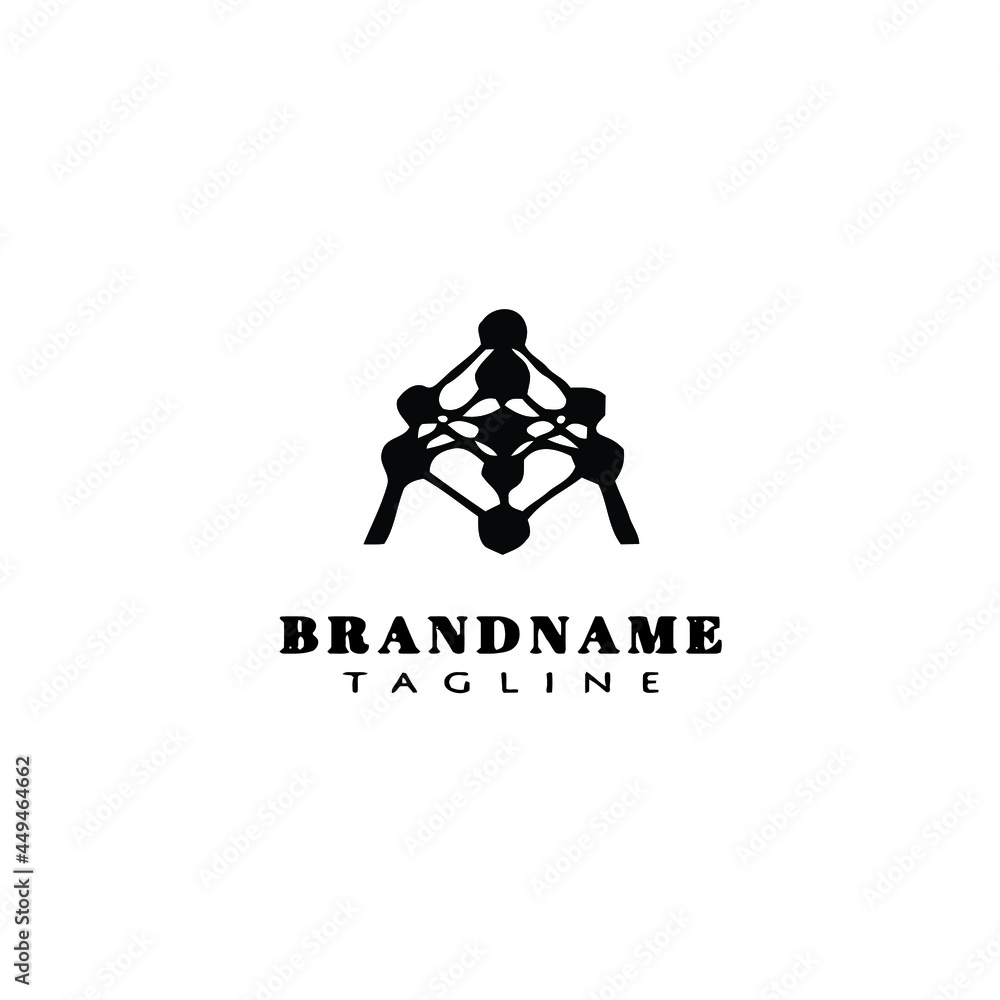 dynamic atom molecule science logo icon cartoon design template technology illustration dynamic atom molecule science logo icon cartoon design template technology illustration