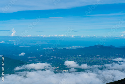                                                              A view of climbing Mt. Fuji in Yamanashi and Shizuoka Prefectures.